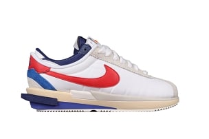 Best Replica Sacai x Nike Cortez White Red Navy Blue - Colareps