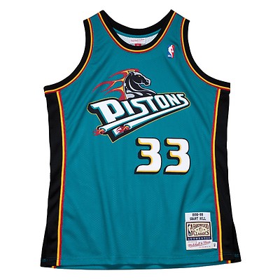 Best Replica GRANT HILL DETROIT PISTONS THROWBACK JERSEY (HEAT APPLIED) - Colareps