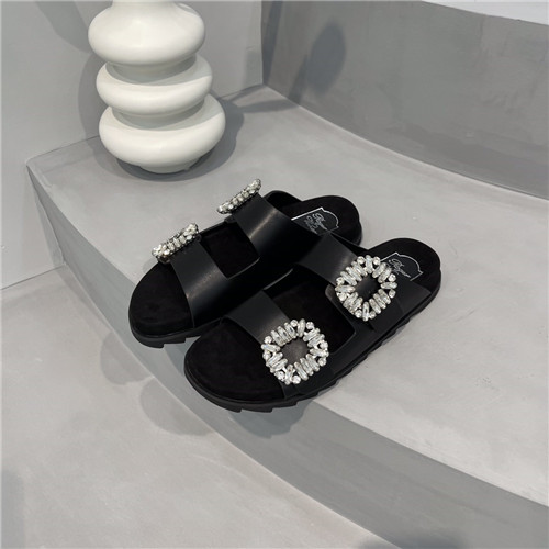 Best Replica roger vivier diamond buckle slippers - Colareps