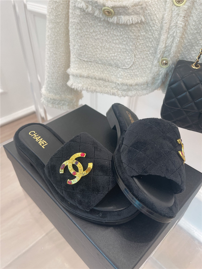 Best Replica chanel embroidered logo slippers - Colareps