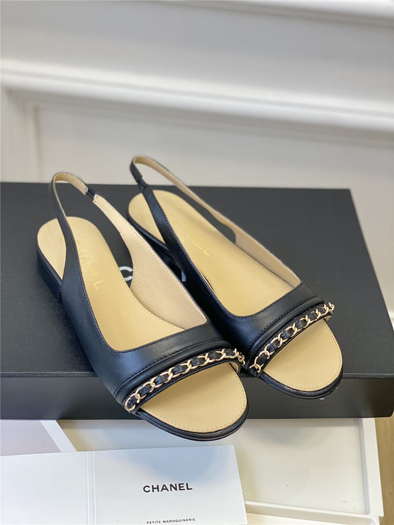 Best Replica Chanel new chain fish mouth sandals - Colareps