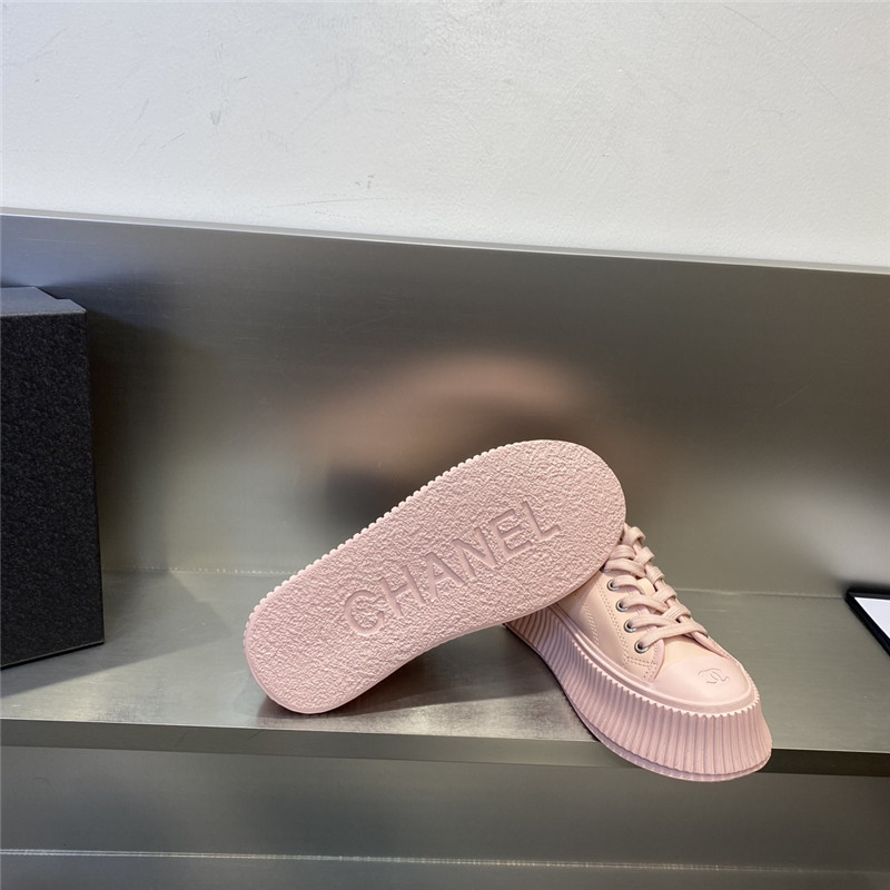 Best Replica Chanel latest full leather platform biscuit shoes - Colareps