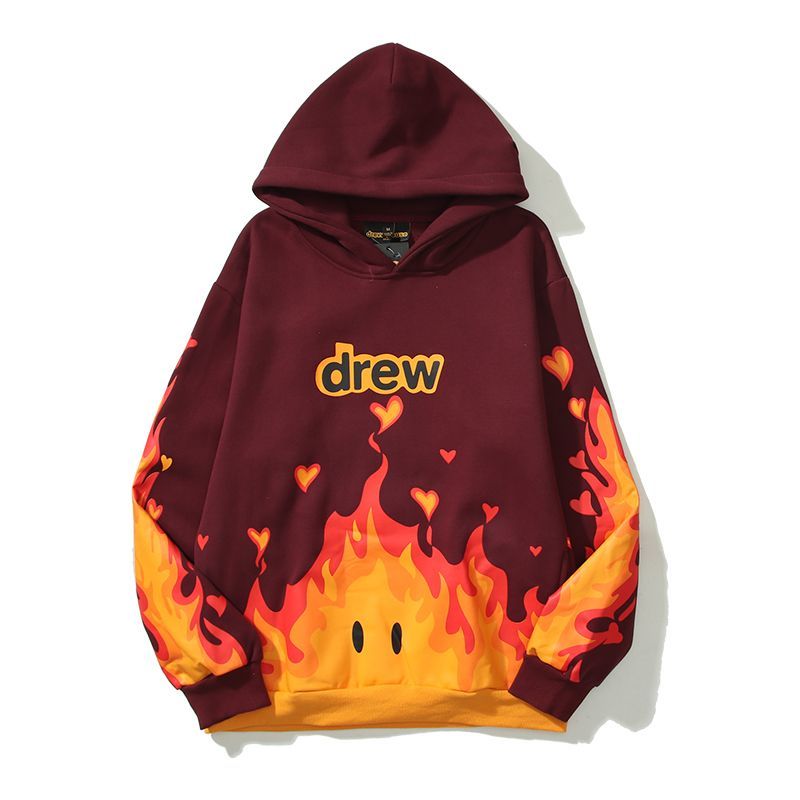 Best Replica Drew House Fire Hoodie Red - Colareps