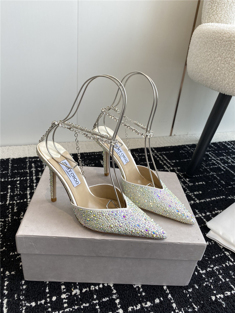 Best Replica Jimmy Choo Square Buckle Drill Point Half Drag - Colareps