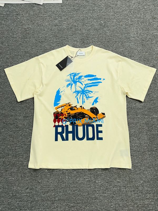 Best Replica Rhude Replica Racing Coconut Print Short Sleeve tee - Colareps