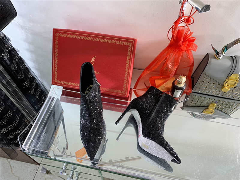 Best Replica Rene Caovilla drilled pointed high heel booties - Colareps