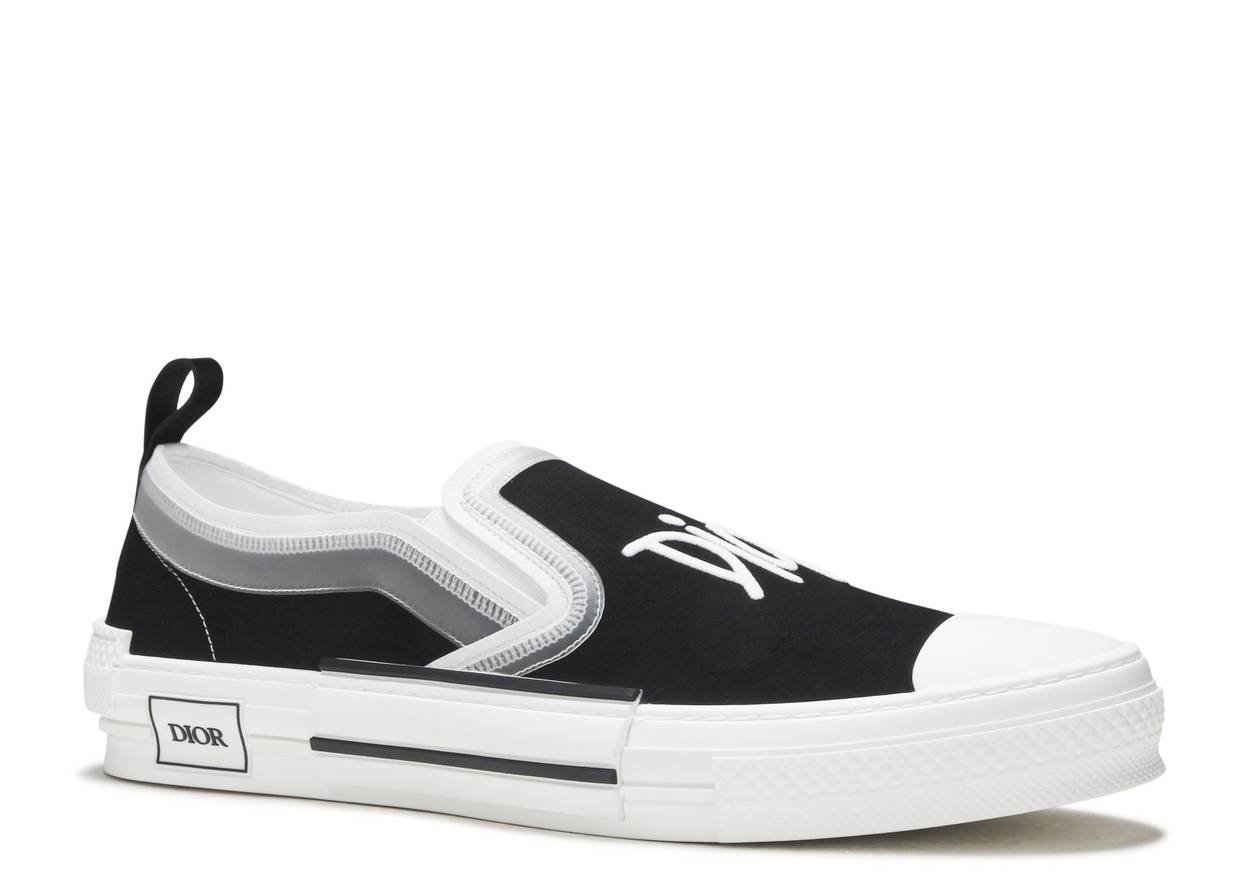 Best Replica Converse Dupes SHAWN STUSSY X DIOR B23 SLIP-ON  BLACK - Colareps