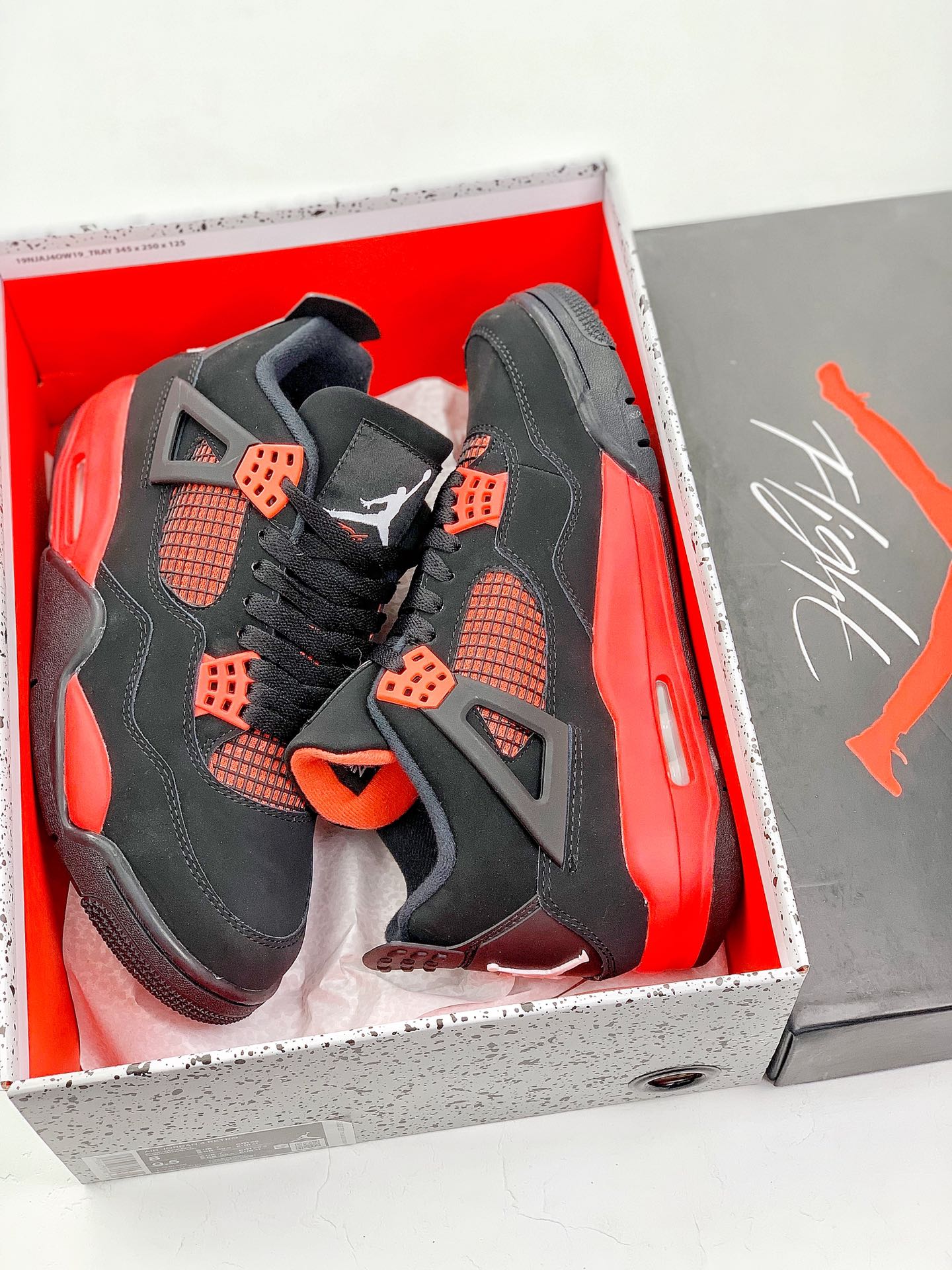 Best Replica Jordan 4 Retro Red Thunder extended size - Colareps