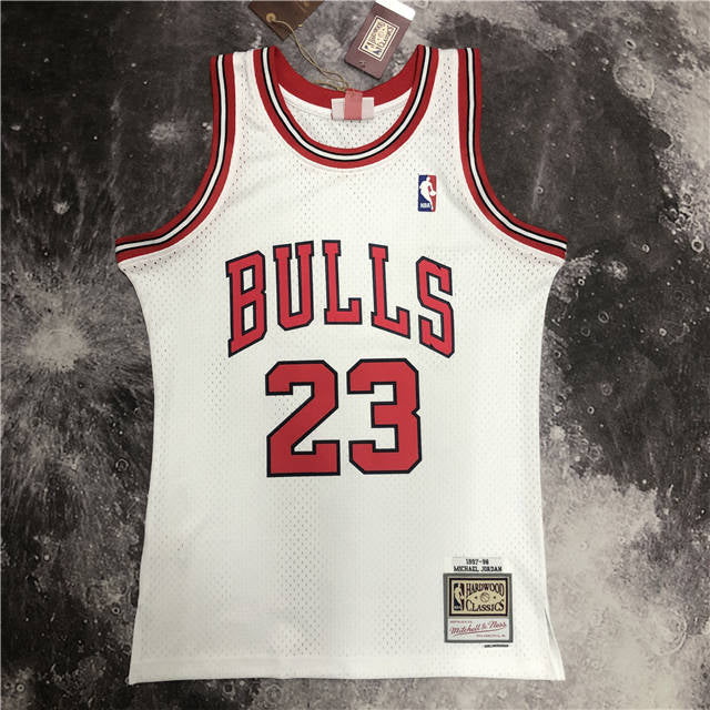 Best Replica MICHAEL JORDAN CHICAGO BULLS THROWBACK JERSEY (HEAT APPLIED) - Colareps