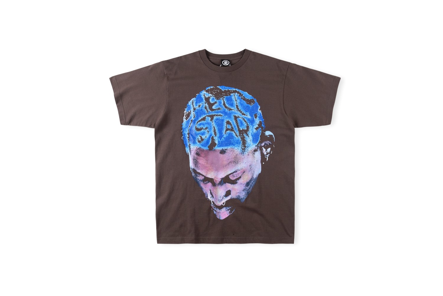 Best Replica 1:1 quality version Rodman portrait human head glitter tee 2 colors - Colareps