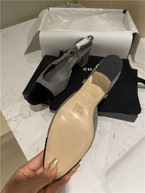 Best Replica Chanel Slingback Dupe heels sandals - Colareps