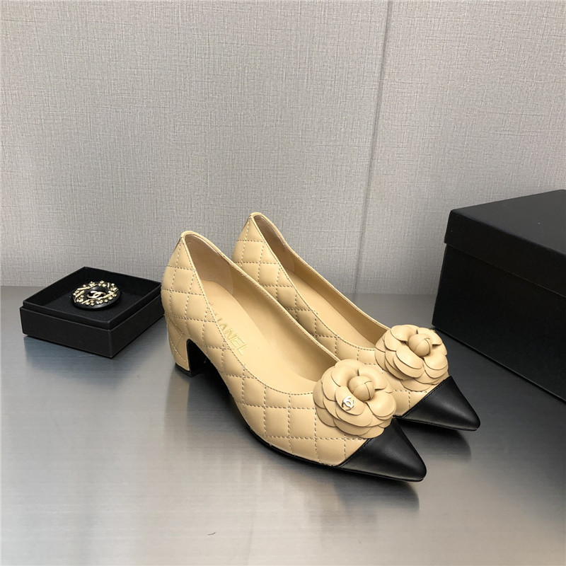 Best Replica chanel chunky heel pointed toe shoes - Colareps