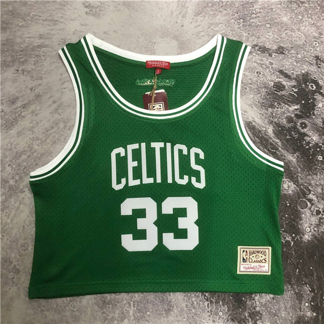 Best Replica LARRY BIRD BOSTON CELTICS WOMEN'S CROP TOP THROWBACK JERSEY - Colareps
