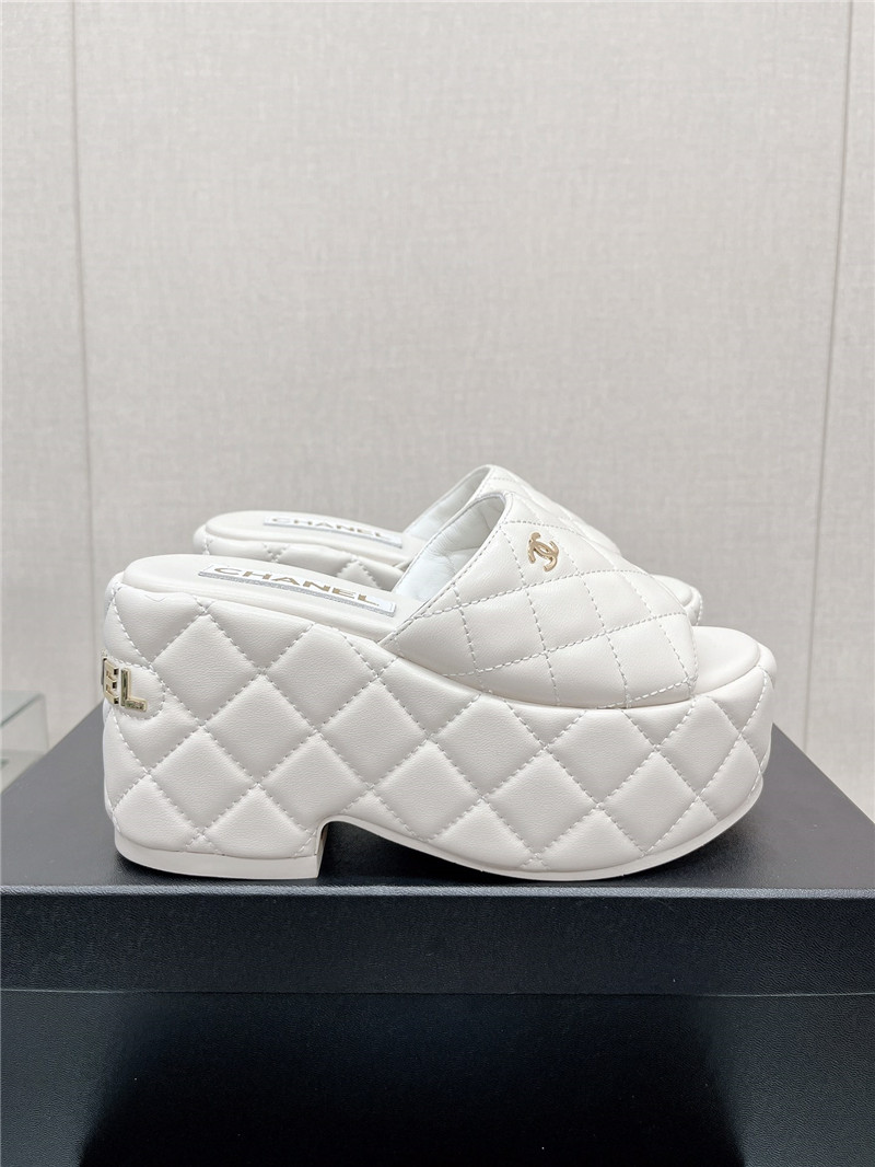 Best Replica Chanel rhombus water platform platform slippers - Colareps