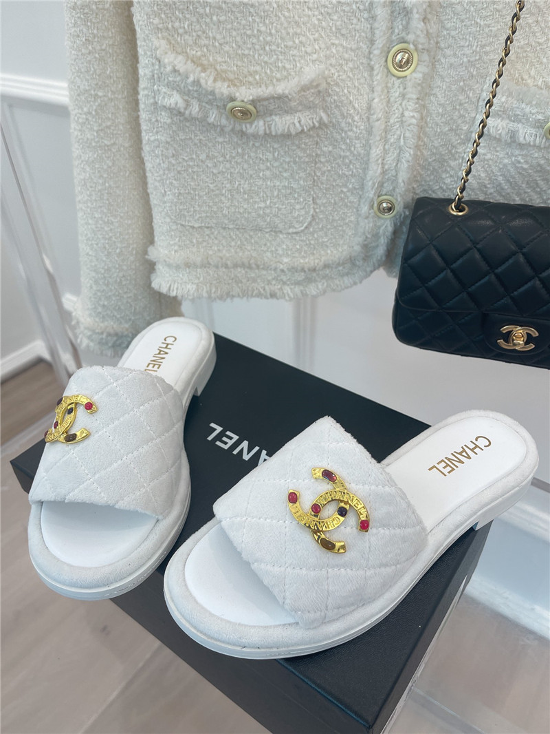 Best Replica chanel embroidered logo slippers - Colareps