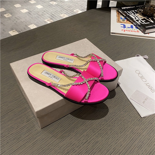 Best Replica jimmy choo rhinestone flat slippers - Colareps