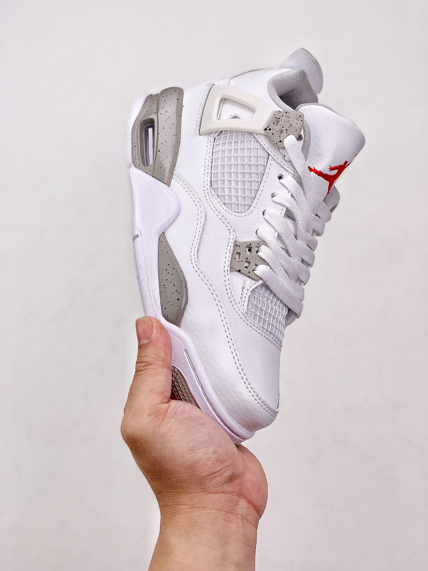 Best Replica Jordan 4 Retro White Oreo extended size - Colareps