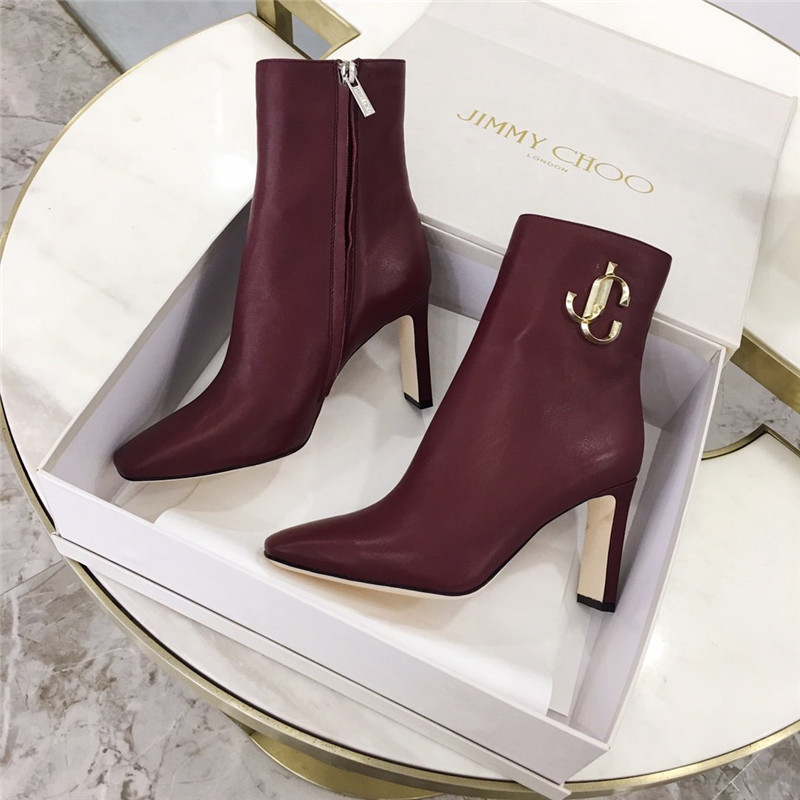 Best Replica Jimmy Choo Minori 85 Ankle Boots in Red - Colareps
