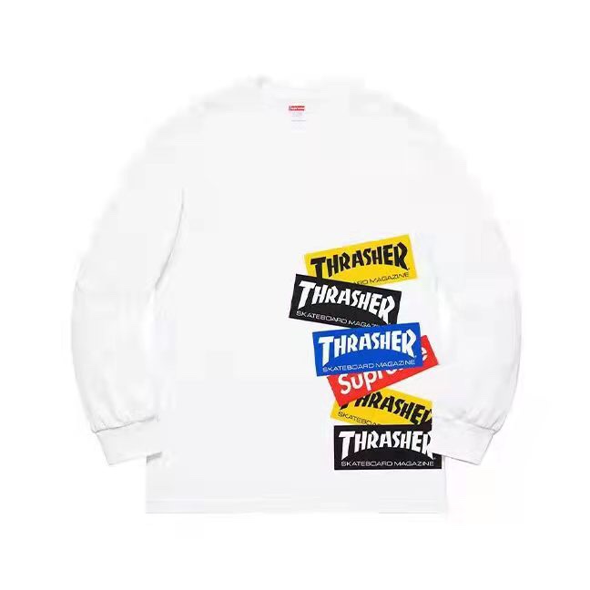 Best Replica SUPREME 21FW THRASHER MULTI LOGO LS TEE - Colareps