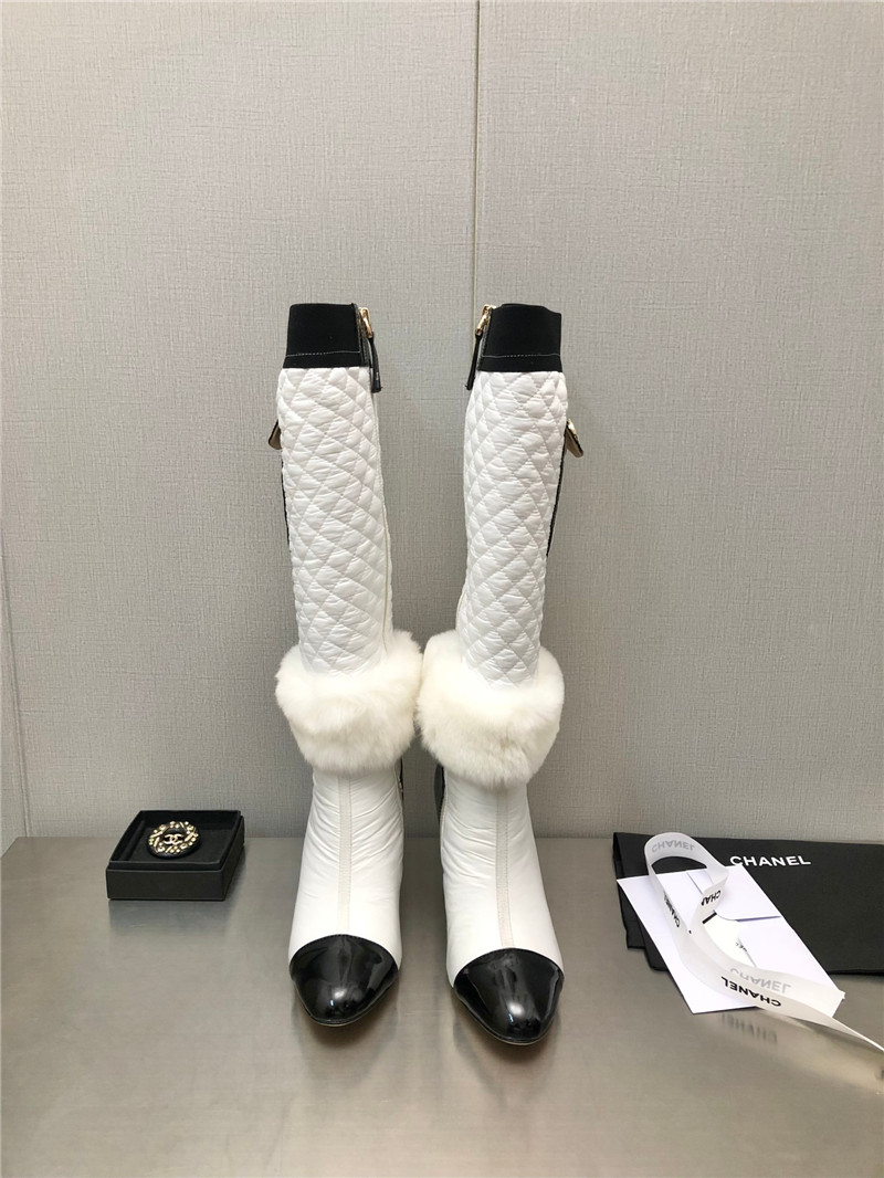 Best Replica chanel colorblock classic embroidered long boots - Colareps