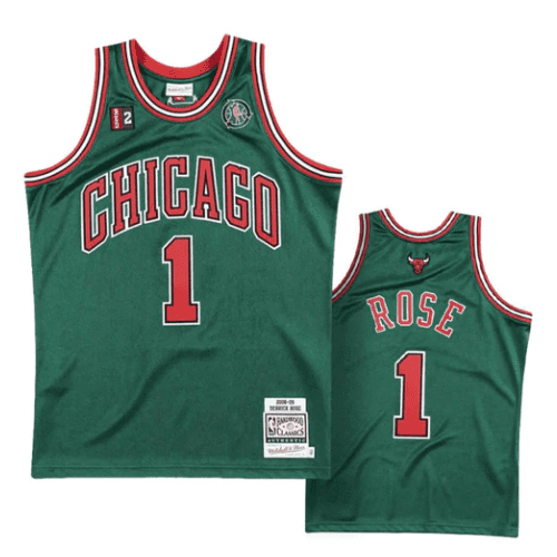 Best Replica DERRICK ROSE CHICAGO BULLS THROWBACK JERSEY ST. PATRICK'S DAY - Colareps