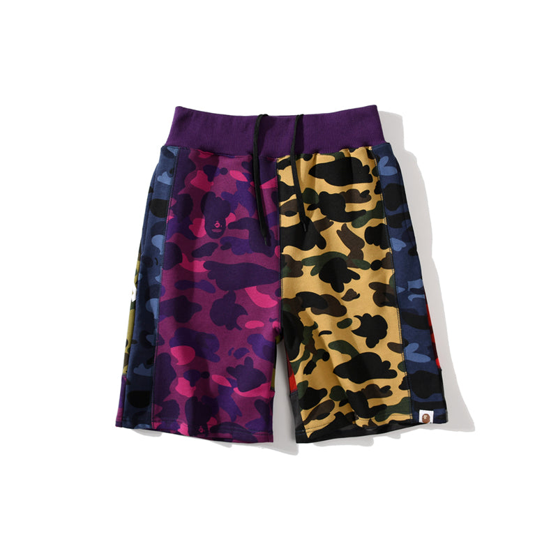 Best Replica BAPE APE Shorts Camo Blue Red Purple Pants HDCP8758 - Colareps