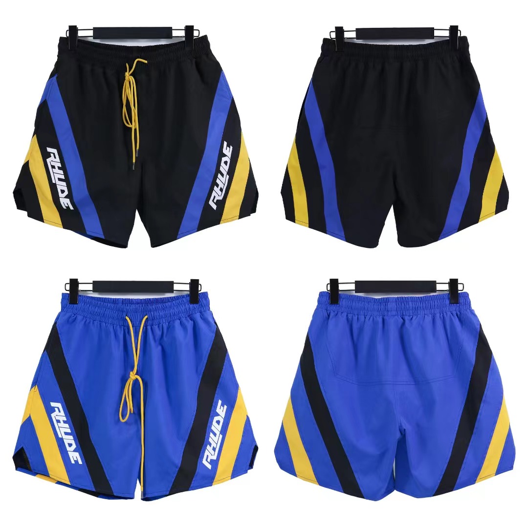 Best Replica Men's logo printed letters side color blocking sports shorts - Colareps