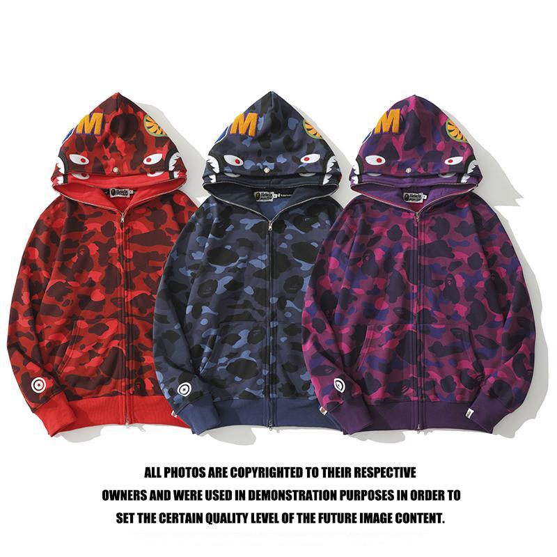 Best Replica BAPE 1st Color Camo Shark Double Full Zip Hoodie - Colareps