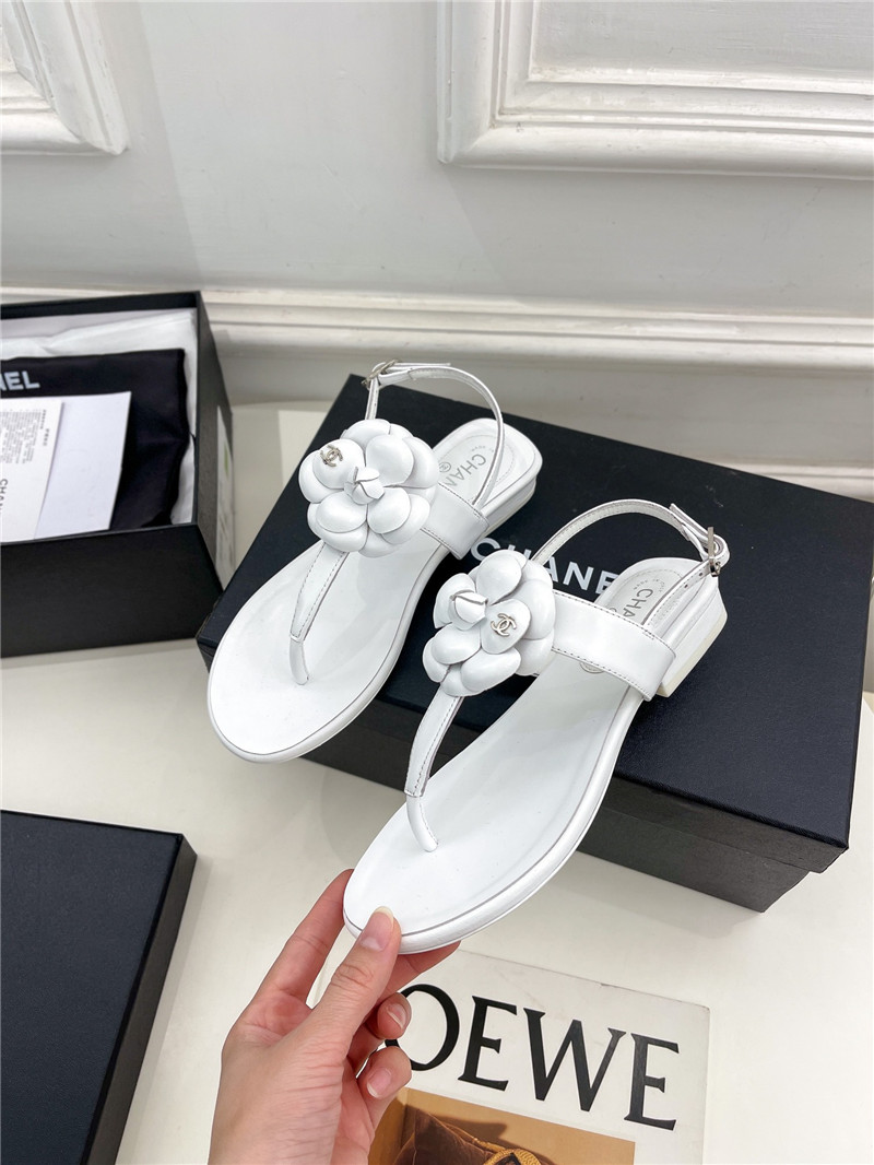 Best Replica Chanel counter catwalk style camellia sandals - Colareps