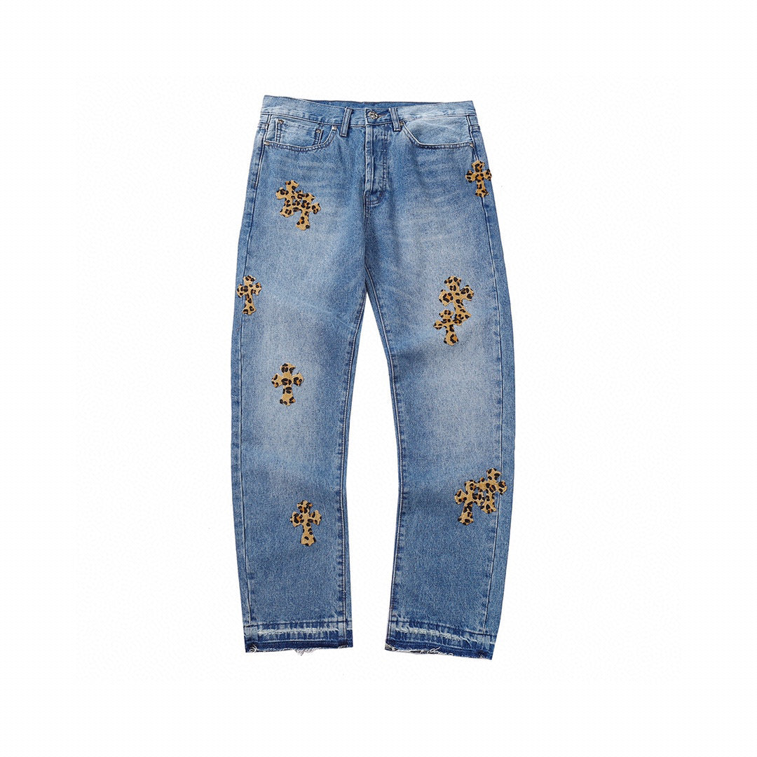 Best Replica Chrome Hearts Replica Cheetah Cross Denim - Colareps