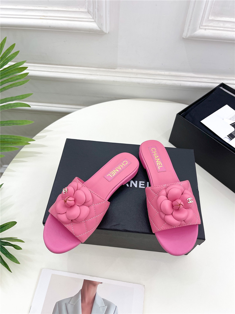 Best Replica chanel counter classic camellia slippers - Colareps