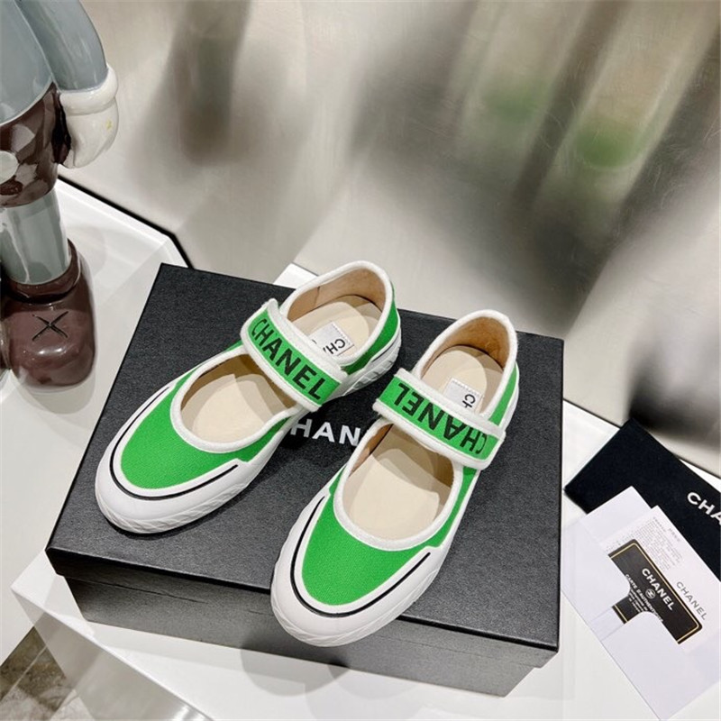 Best Replica Chanel second-hand Velcro platform canvas shoes - Colareps