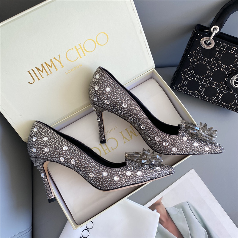 Best Replica Jimmy Choo Crystal Wedding Slippers - Colareps