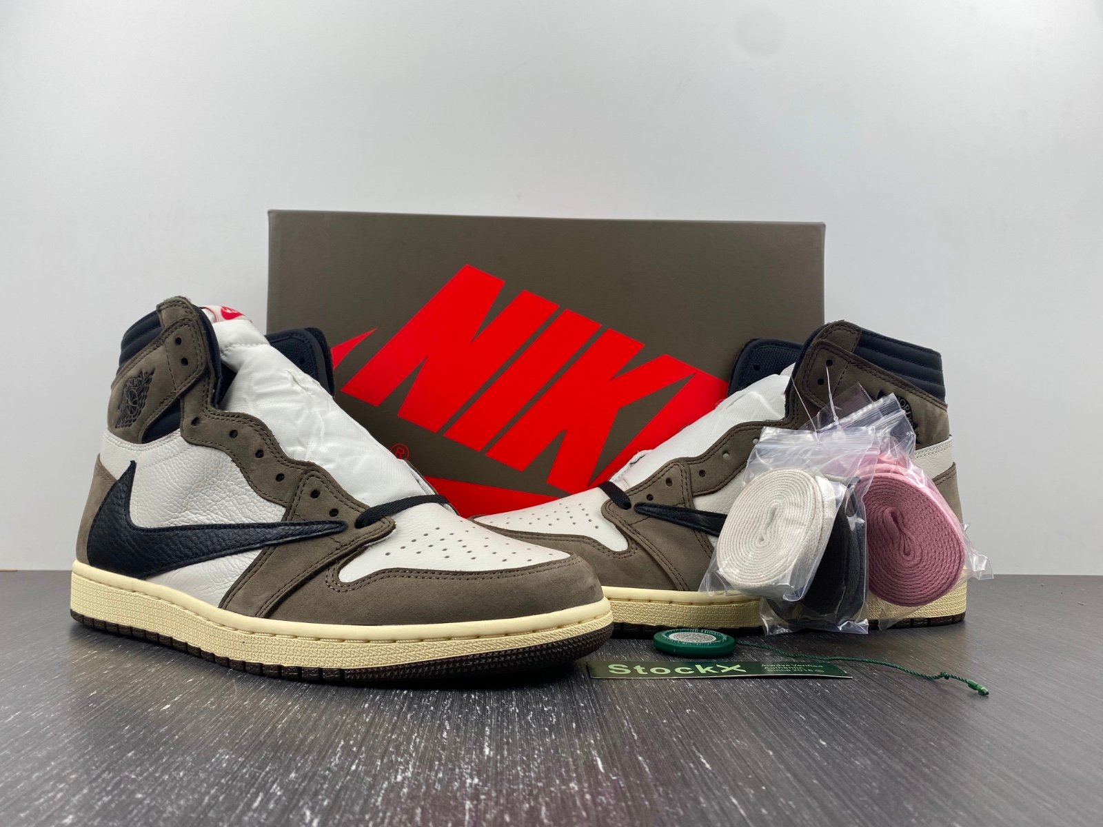 Best Replica Jordan 1 Retro High Travis Scott Mocha Extended size 14 - Colareps