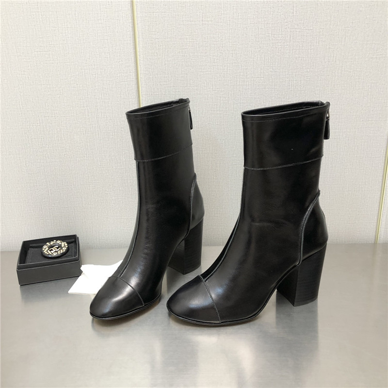 Best Replica chanel chunky heel ankle boots - Colareps