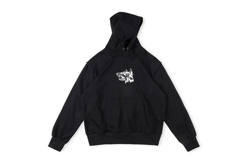 Best Replica Front Coyote Back Paws Printed Hoodie - Colareps
