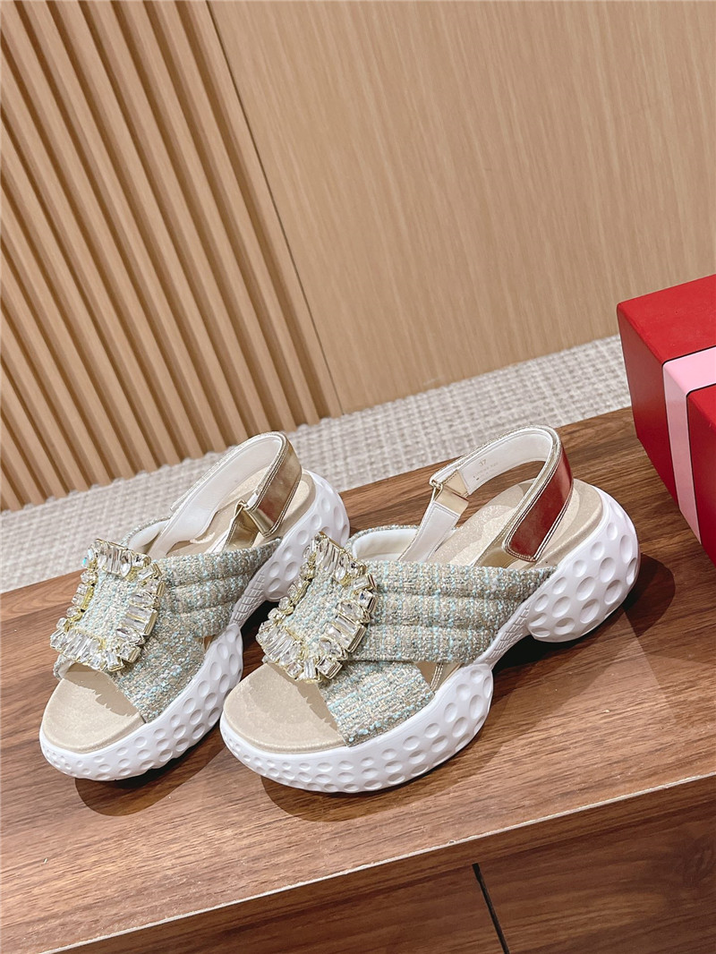 Best Replica Roger vivier diamond buckle platform sandals - Colareps