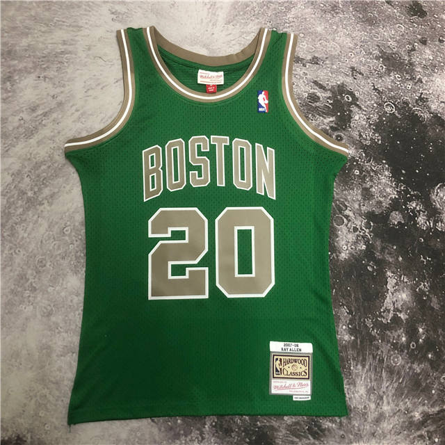 Best Replica RAY ALLEN BOSTON CELTICS THROWBACK JERSEY (HEAT APPLIED) - Colareps