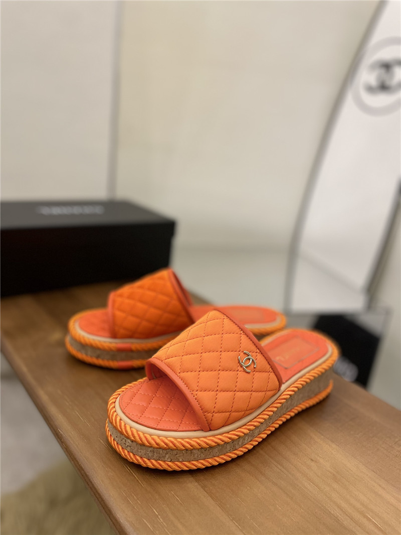 Best Replica chanel diamond wedge slippers - Colareps