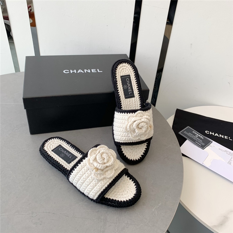 Best Replica Chanel crochet honey slippers - Colareps