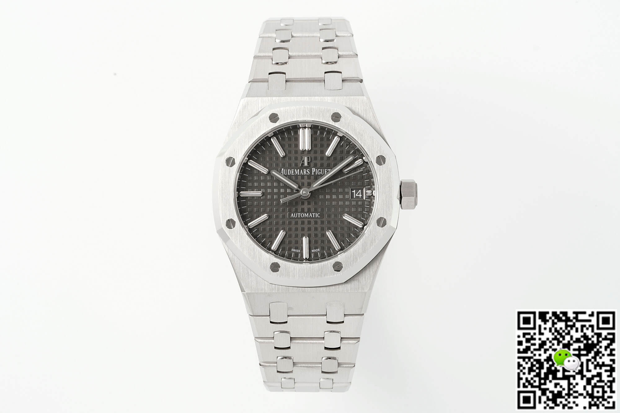 Best Replica Replica Audemars Piguet Royal Oak 15450ST.OO.1256ST.02 1:1 Best Edition APS Factory Gray Ruthenium Dial - Colareps