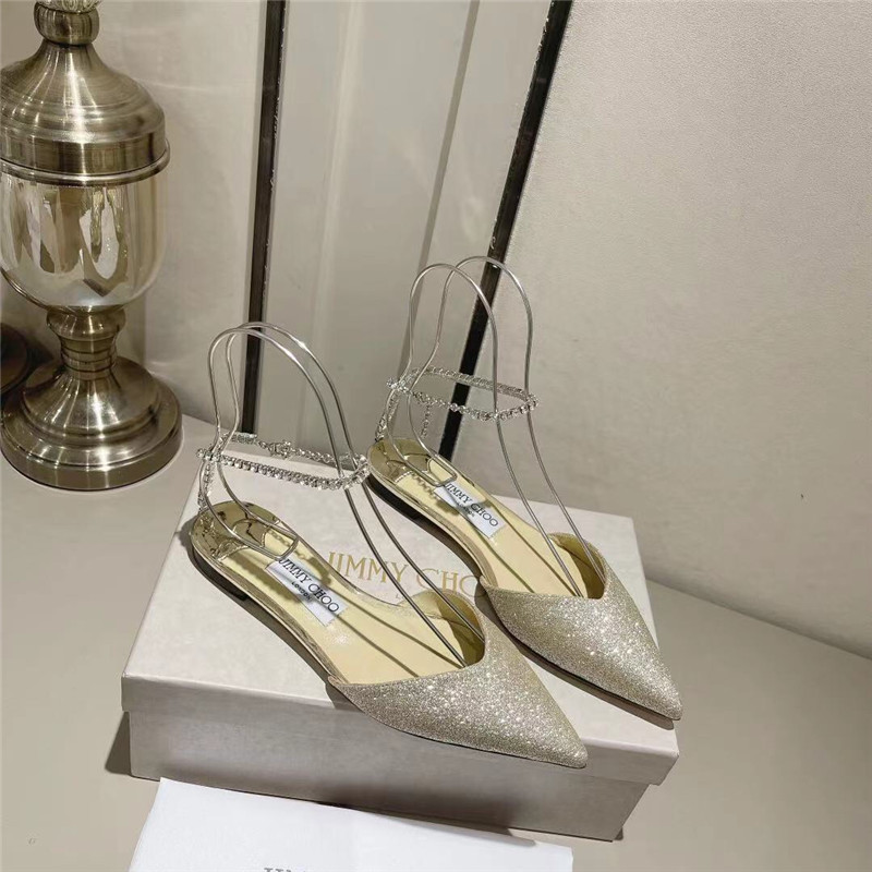 Best Replica Jimmy Choo spring and summer crystal chain pumps - Colareps