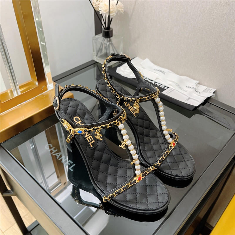 Best Replica chanel high heel sandals womens - Colareps