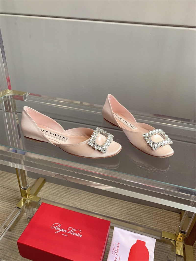 Best Replica Roger vivier new hollow square buckle flat bottom - Colareps