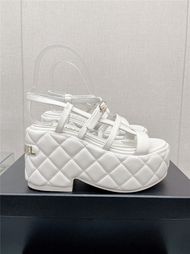 Best Replica Chanel rhombus water table platform sandals with thin straps - Colareps