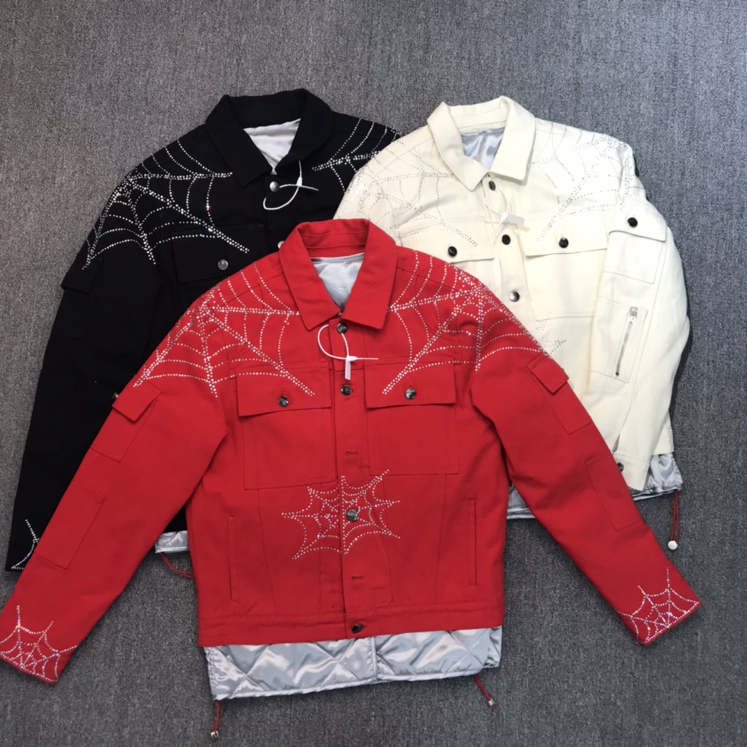 Best Replica Gold silk spider web cotton denim jacket 3 colors - Colareps