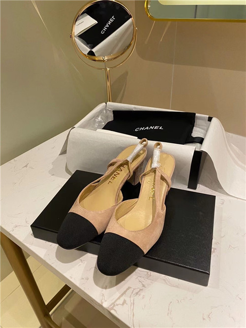 Best Replica Chanel Slingback Dupe heels sandals - Colareps
