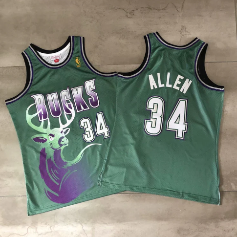 Best Replica RAY ALLEN MILWAUKEE BUCKS THROWBACK JERSEY - Colareps