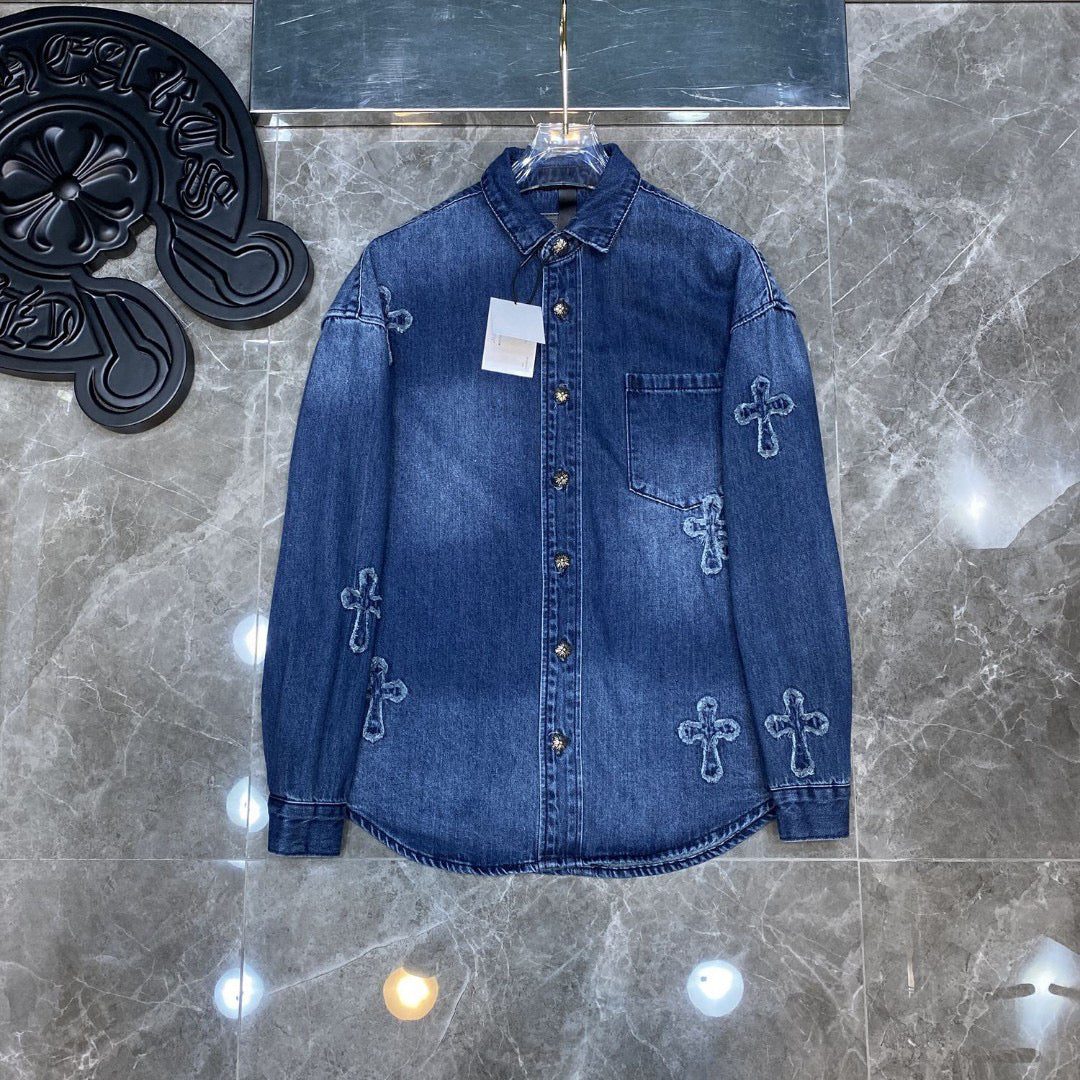 Best Replica Chrome Hearts Denim Shirt - Colareps