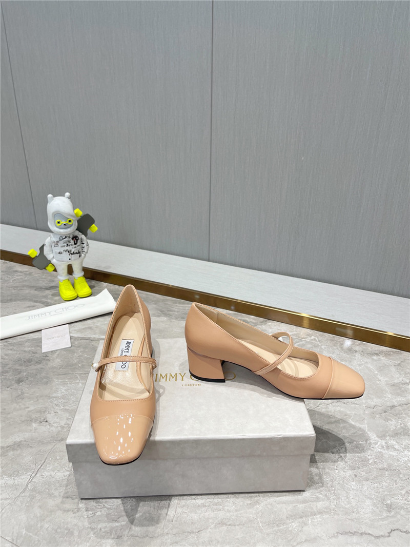 Best Replica Jimmy Choo Classic Square Toe Ballerinas - Colareps